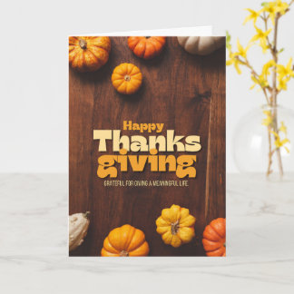 Oprechte dankbetuigingen met Thanksgiving Kaart