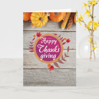 Oprechte dankbetuigingen met Thanksgiving Kaart