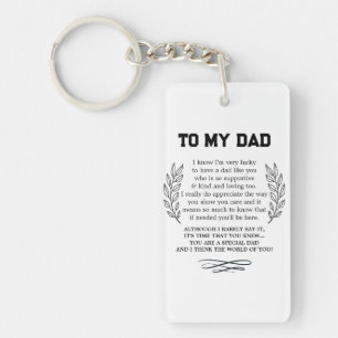Oprechte Gezegde met papa van Son Daughter Sleutelhanger