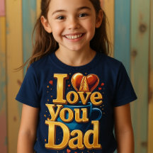 Oprechte "I Love You Dad" Kinder T-shirt