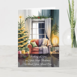 Oprechte Kerstscène Met Wintercontrast Kaart