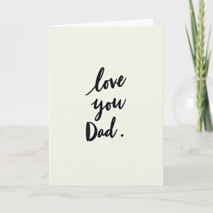 Oprechte Minimalistische Love You Papa Kaart