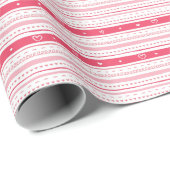 Oprechte strepen van liefde cadeaupapier (Rol Hoek)