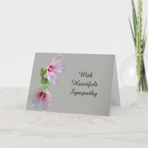 Oprechte Sympathie kaart met delicate bloemen