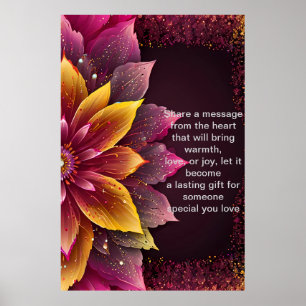 Oprechte woorden: een gepersonaliseerd geschenk va poster