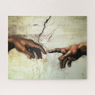 Oprichting van Adam - Hands Michelangelo 1475 - 15 Legpuzzel