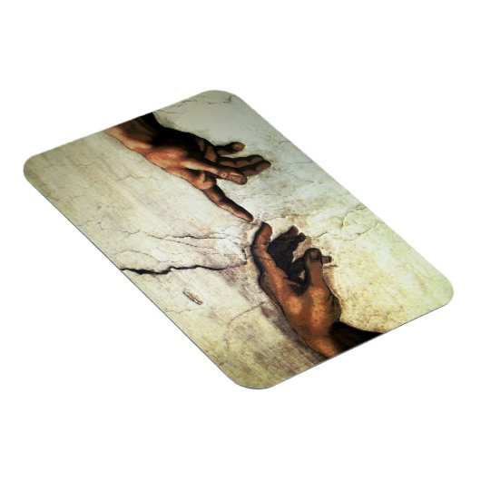 Oprichting van Adam - Hands Michelangelo 1475 - 15 Magneet (Rechterzijde)