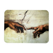 Oprichting van Adam - Hands Michelangelo 1475 - 15 Magneet (Horizontaal)