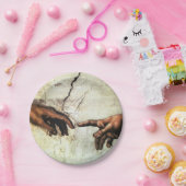 Oprichting van Adam - Hands Michelangelo 1475 - 15 Papieren Bordje (Feest)