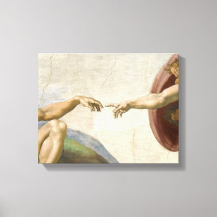 Oprichting van Adam Hands - Michelangelo Canvas Afdruk