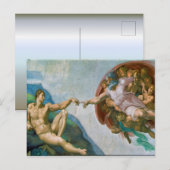 Oprichting van Adam - Michelangelo 1475 - 1564 Briefkaart (Voorkant / Achterkant)