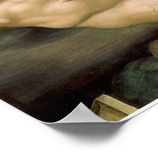 Oprichting van Adam - Michelangelo Poster (Hoek)