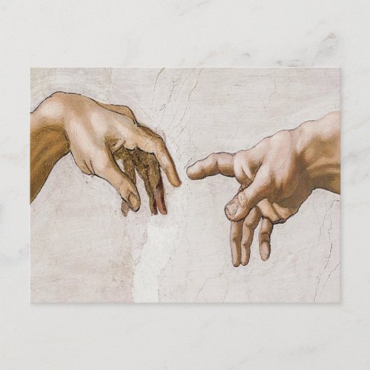 Oprichting van Adam Sistine Chapel - Michelangelo Briefkaart (Voorkant)