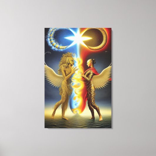 Oprichting van de yin- en Yang Canvas-afdruk Canvas Afdruk (Voorkant)