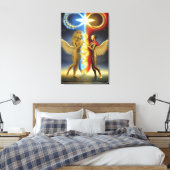 Oprichting van de yin- en Yang Canvas-afdruk Canvas Afdruk (Insitu (Slaapkamer))
