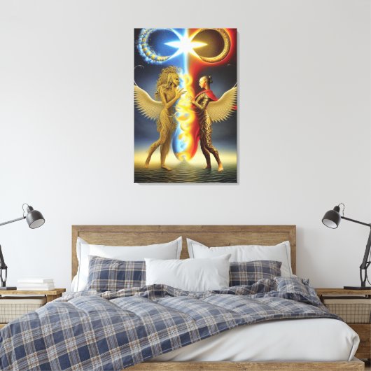 Oprichting van de yin- en Yang Canvas-afdruk Canvas Afdruk (Insitu (Slaapkamer))