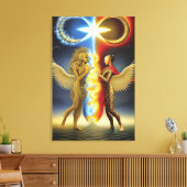 Oprichting van de yin- en Yang Canvas-afdruk Canvas Afdruk (Insitu (Woonkamer))