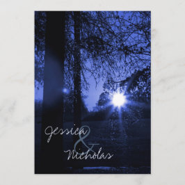 Oprichting van een 'sunset w Trees Blue Wedding In Kaart
