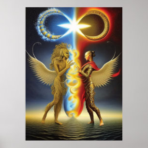 Oprichting van het Poster Yin en Yang