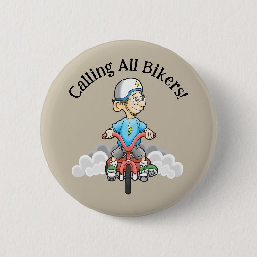 Oproep aan alle bikers verjaardag ronde button 5,7 cm (Voorkant)