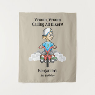 Oproep aan alle bikers wandkleed