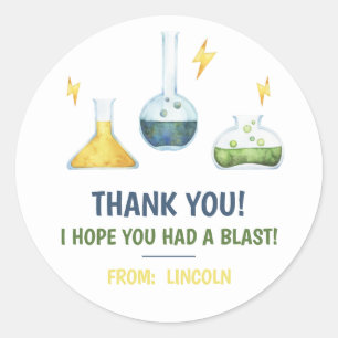 Oproep aan alle gekke wetenschappers! Science Birt Ronde Sticker