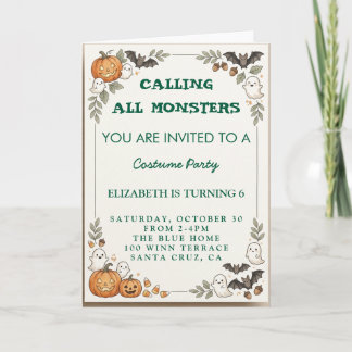Oproep aan alle Monsters Kinderen Halloween Verjaa