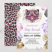 Oproep All Party Dier Verjaardag Kaart (Voorkant / Achterkant)
