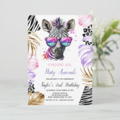 Oproep All Party Dier Verjaardag Kaart (Staand voorkant)