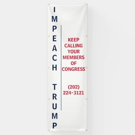 Oproep Congres beschuldigen Trump protest verticaa Spandoek (Verticaal)