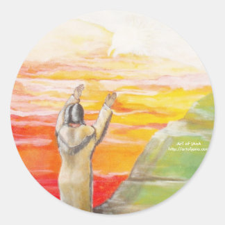 Oproep Eagle voorouders, ArT oF jAnAhttp://arto... Ronde Sticker