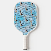 Oproep papa pickleball peddel wit handvat paddle (Achterkant)