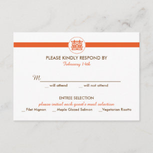 Oproep tot het indienen van een tweeduizend Chinee RSVP Kaartje