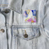 OPROEP TOT HET WILD VIERKANTE BUTTON 5,1 CM (In situ)