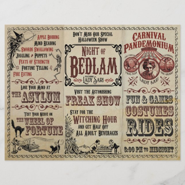 Oproep van Cthulhu - Carnival of Madness Flyer (Voorkant)