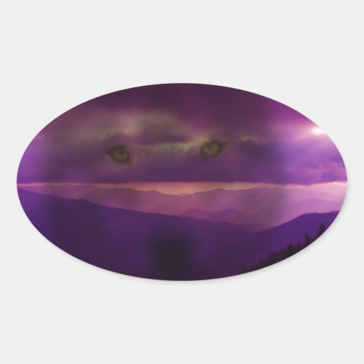 Oproep van de Wilde Ovale Sticker (Voorkant)