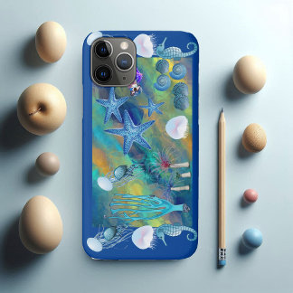 Oproep van het Zee Marine Life Blue Ocean Zeester iPhone 11 Pro Hoesje