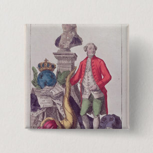 Oproep van Jacques Necker 16 juli 1789 Vierkante Button 5,1 Cm