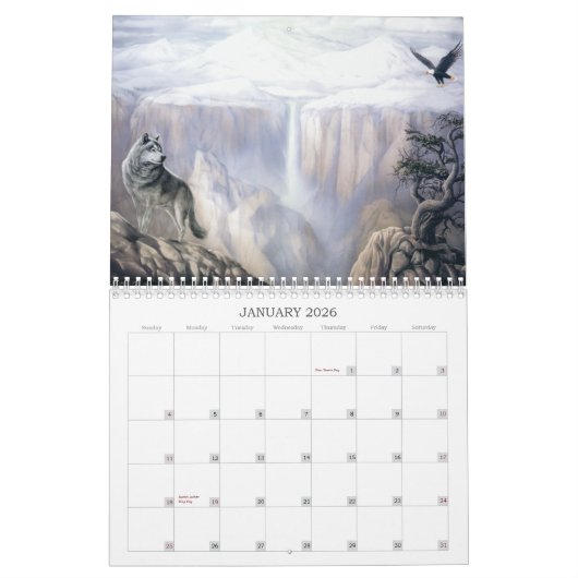 Oproep van Wolf Calendars Kalender (Jan 2026)