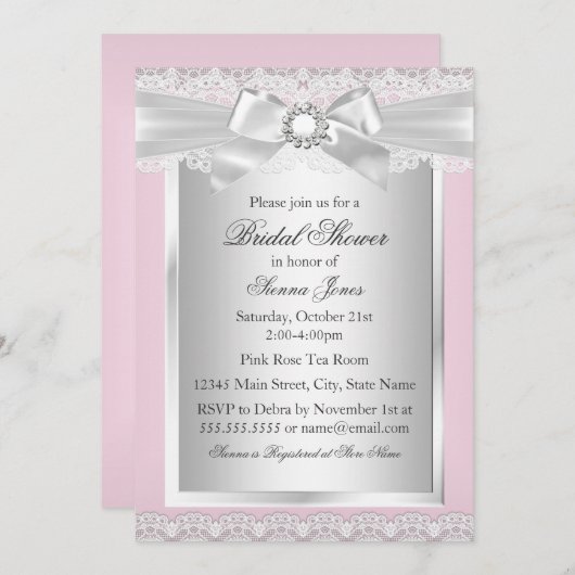 oproep voor de inktbridal en de roze bridal kaart (Voorkant / Achterkant)