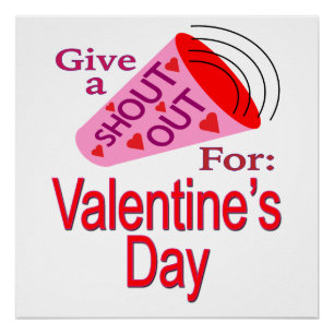 oproep voor Valentijnsdag Perfect Poster