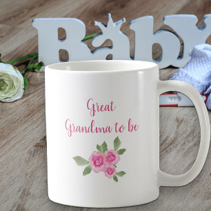 Oproepende Oma van een Nieuwe Baby Meisje Brouwt R Koffiemok