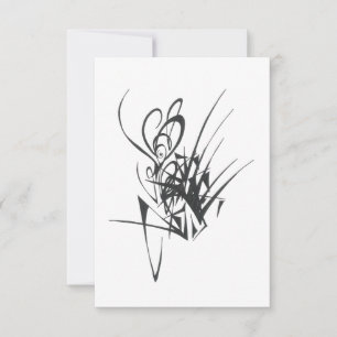 Oproer Zwart Wit Abstract Tribal Tattoo Kunst Bedankkaart