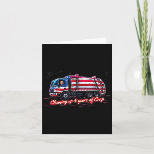 Opruimen 4 jaar van crap Funny Trump Garbage Kaart