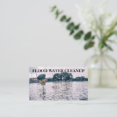 Opruimen van overstromingswater visitekaartje (Staand voorkant)