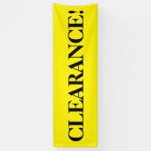 Opruiming eenvoudig zwart geel banner teken (Verticaal)