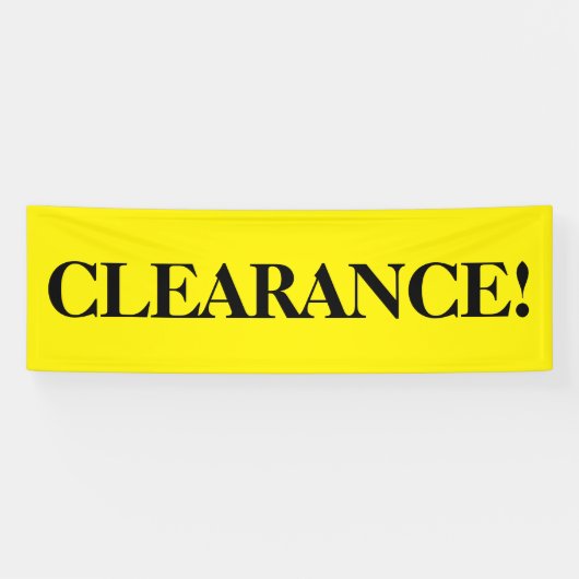 Opruiming eenvoudig zwart geel banner teken (Horizontaal)