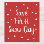 Opslaan als sneeuwdaglabel wijn etiket (Enkel label)