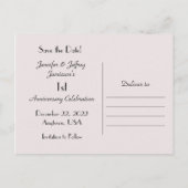 Opslaan Datum eerste Jubileum Partij  Briefkaart (Achterkant)