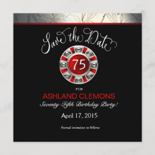 Opslaan Datum Las Vegas Art Deco   zilverzwart Save The Date